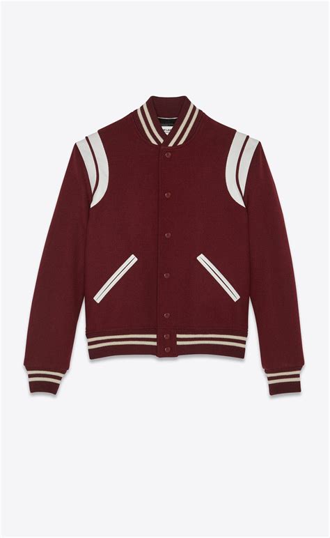 ysl varsity jacket replica|saint laurent jacket men's.